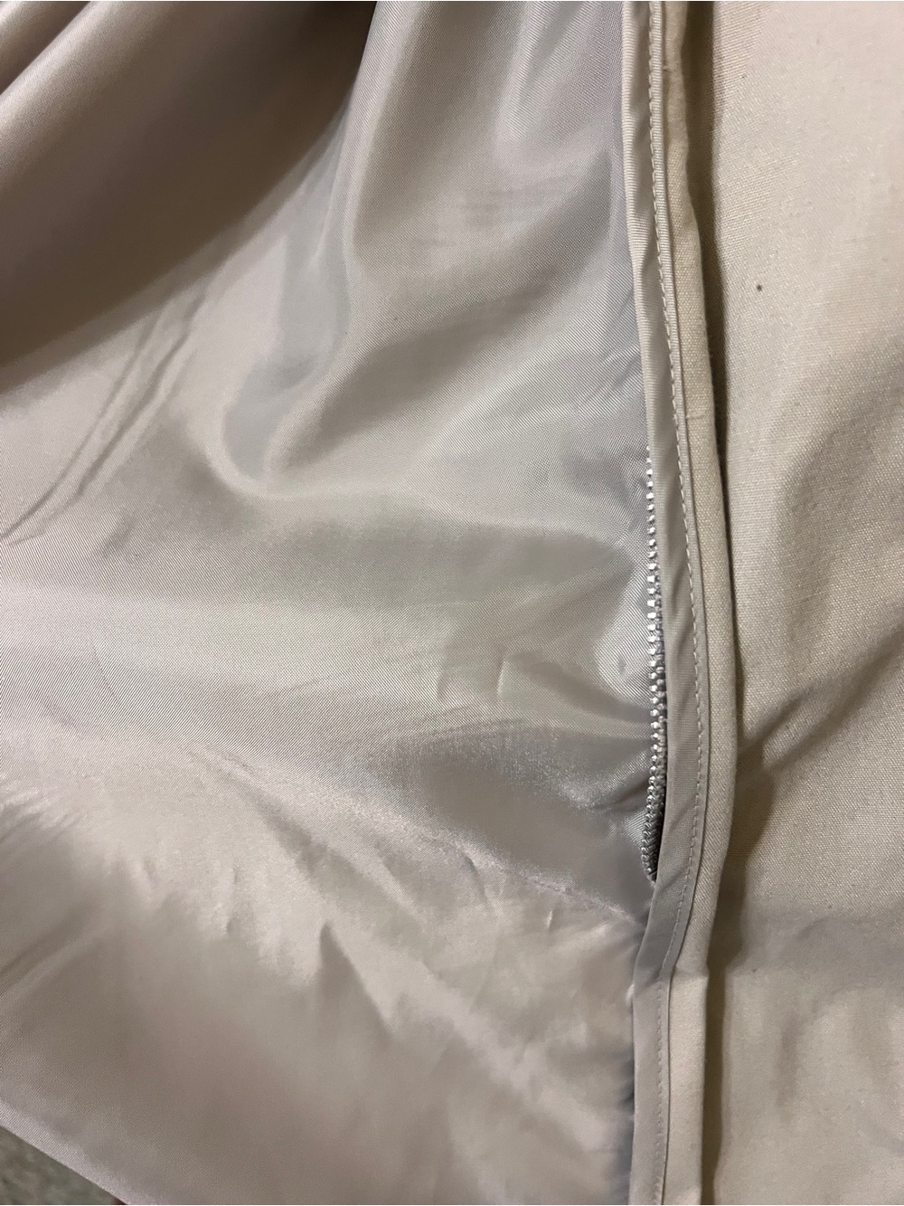 Classic Men’s Double-Breasted Trench Coat — Tan, 44, lined w zip out faux fur - Picture 6 of 9